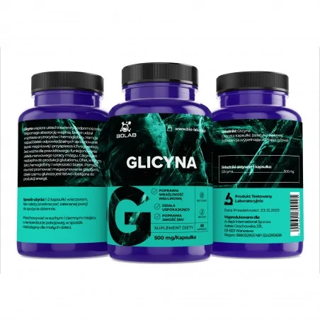 Glycina 500 mg, 60 cápsulas