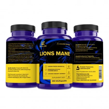 Lion's Mane 30% Polysaccharide 250 mg, 60 Kapseln