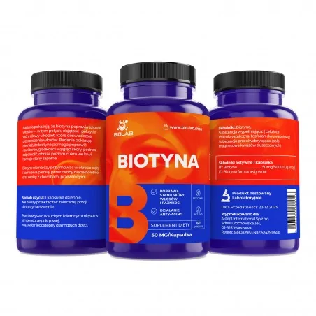 Biotin 50 mg, 60 kapslar