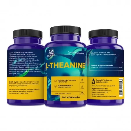 L-theanin 200 mg, 60 kapslí