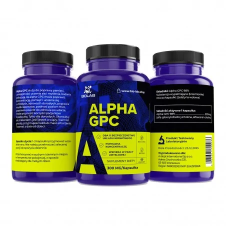 Alpha GPC 300 mg, 60 kapsulas