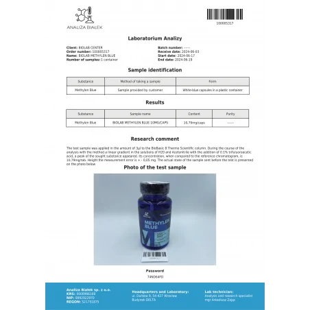 Albastru de metilen 10 mg, 60 capsule