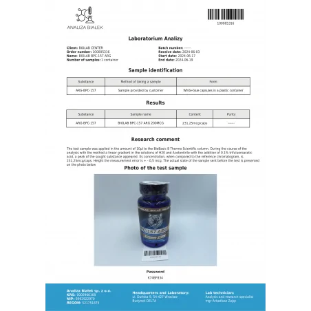 BPC-157 ARG 200 mcg, 60 cápsulas