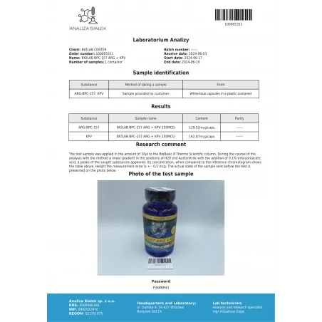 BPC-157 ARG + KPV MIX 250 mcg, 60 kapslí