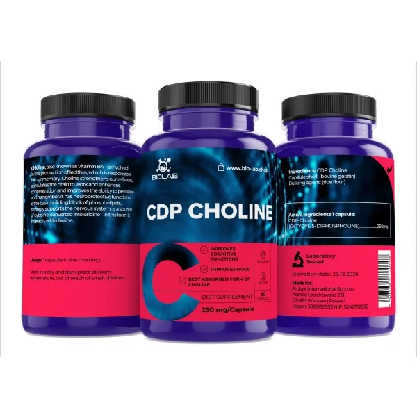 CDP colina 250 mg, 60 cápsulas