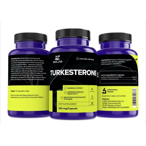 Turkesteron 500 mg, 60 kapslí
