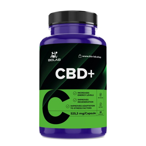 CBD+ 525.3 mg, 60 kapszula