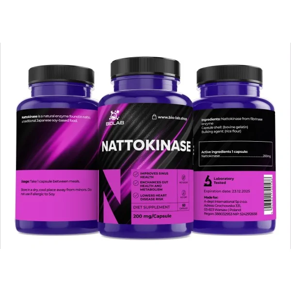Nattokinase 200 mg, 60 kapslí