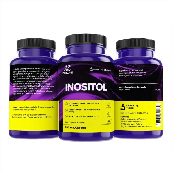 Inositol 500 mg, 60 kapslar