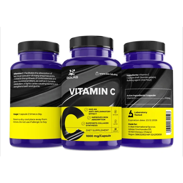 Vitamín B 1000 mg, 60 kapslí