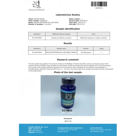 Lipotropin 100 mcg, 60 kapslar