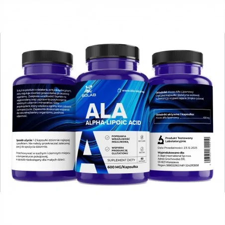 Alfa-liponsyra 600 mg, 60 kapslar