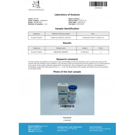 NAC n-acetylcisteina 50 mg