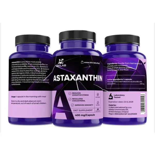 Astaxantina 400 mg, 60 capsule