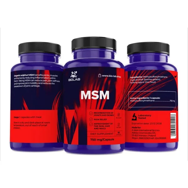 Msm azufre organico 750 mg,...