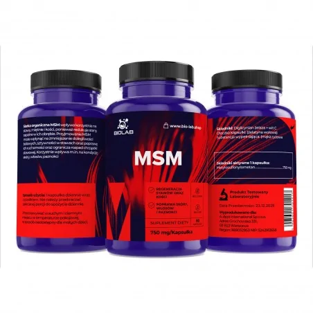 MSM sulf organic 750 mg, 60 capsule