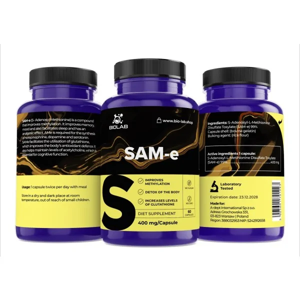 SAM-e 400 mg, 60 capsule