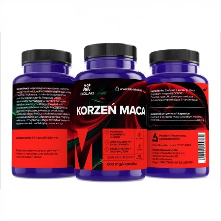 Rădăcină de maca 600 mg, 60 capsule