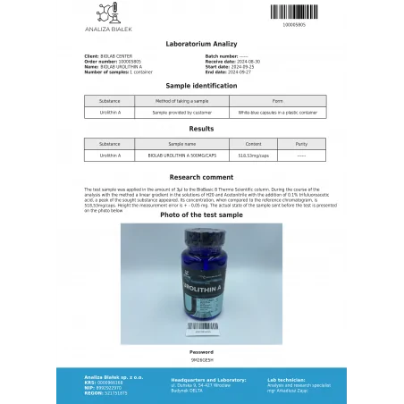 Urolītins a 500 mg, 30 kapsulas