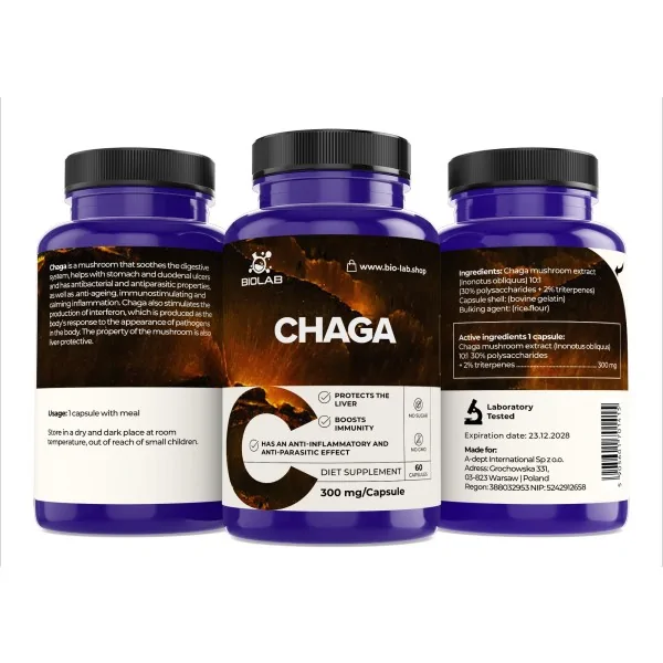 Chaga, 10:1extrakt 300 mg,...