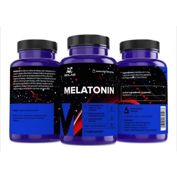 Melatonin 1 mg, 60 kapslar
