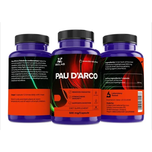 Pau D'Arco 500 mg, 60 Kapseln