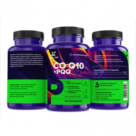 Coenzima Q10 + PQQ 110 mg, 60 capsule