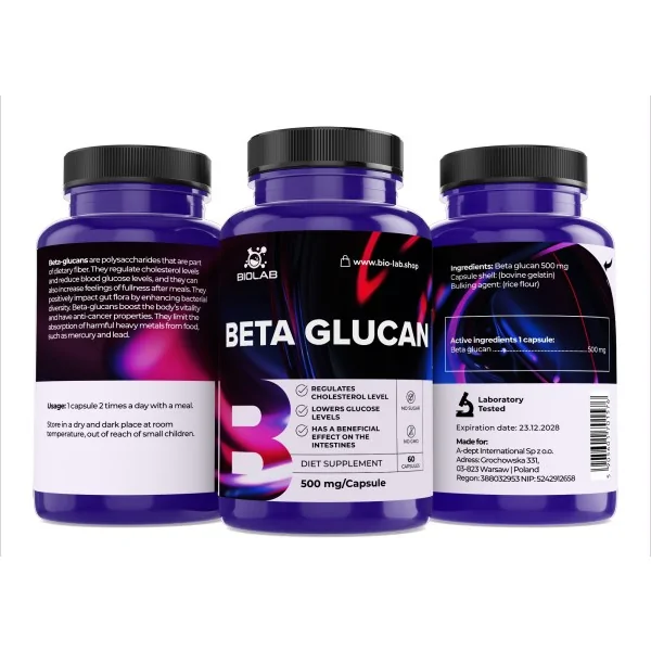 Beta-glucan 500 mg, 60...
