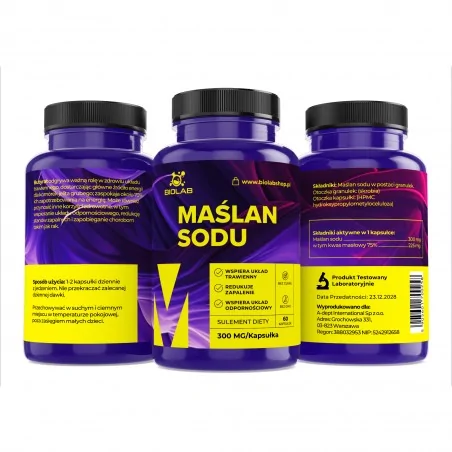 Natriumbutyrat 300 mg, 60 kapslar