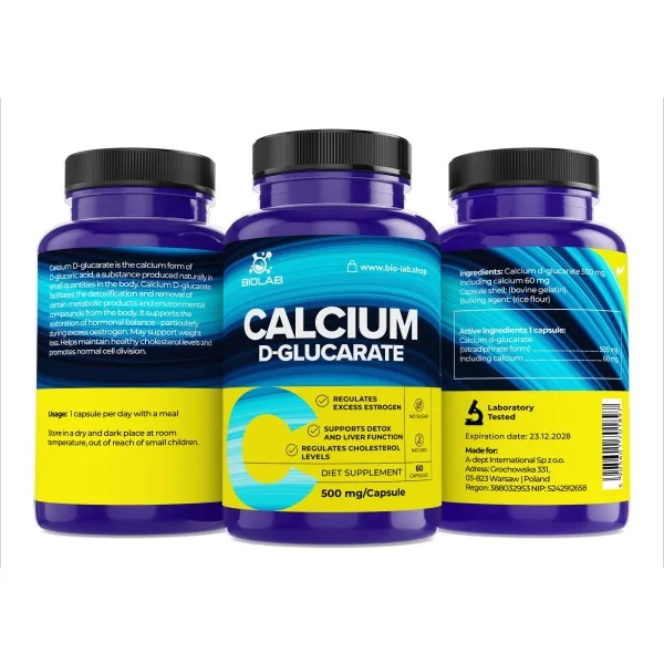 Calcium D-glucarate 500 mg,...