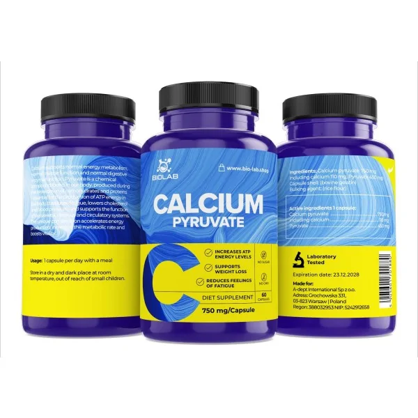 Pyruvate de calcium 750 mg,...