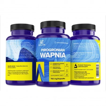 Pirogronian wapnia 750 mg, kapsułki 60 szt.