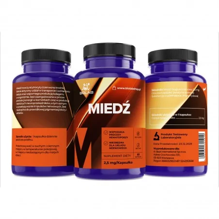 Miedź 2.5 mg, kapsułki 60 szt.