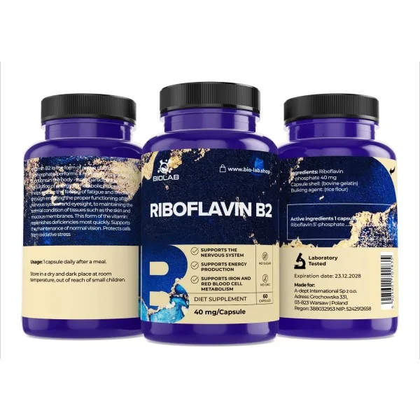 VITAMINA B2 RIBOFLAVINA 40...