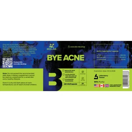 Bye Acne 425 mg, 60 caps
