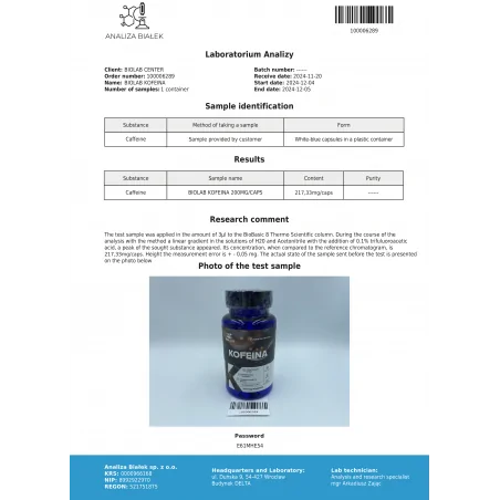 Caféine 200 mg, 60 capsules