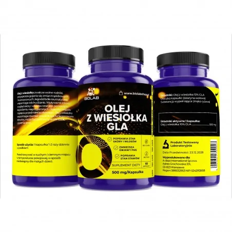 Teunisbloemolie 10% GLA 500 mg, 60 capsules