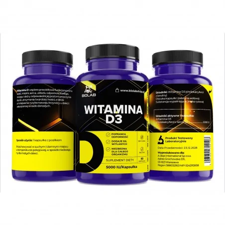 Vitamina D3 5000 UI, 60 capsule