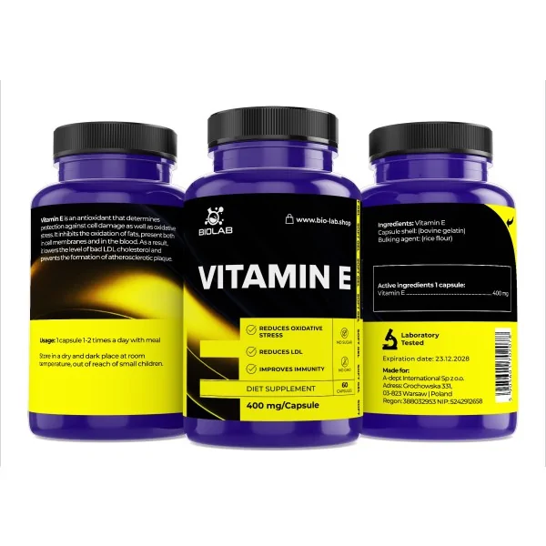 E-vitamin tokoferol 400 mg,...