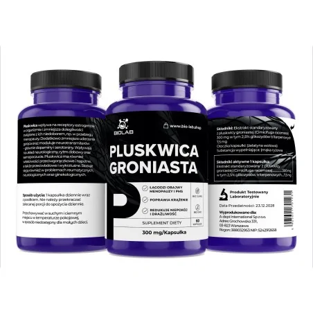 Cohosh negro (black cohosh) 2.5% de glucósidos triterpénicos 300 mg, 60 cápsulas