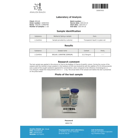L-karnitin 200 mg 10 ml