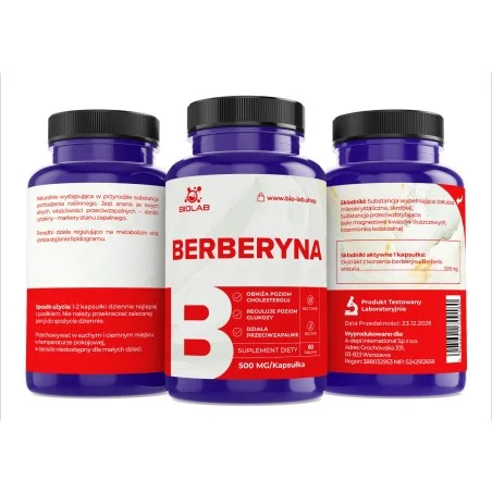 Berberine 500 mg, 60 tablet