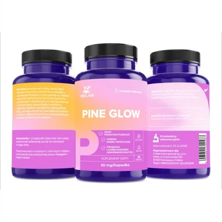 Pine Glow, estratto di corteccia di pino 60% OPC 50 mg, 60 capsule