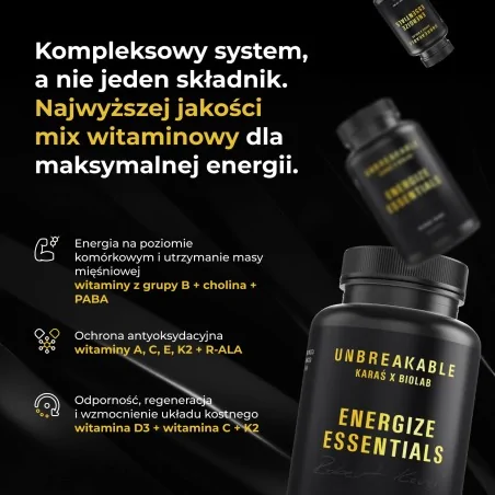 Energize Essentials, UNBREAKABLE Karaś x Biolab, kapsułki 60 szt.