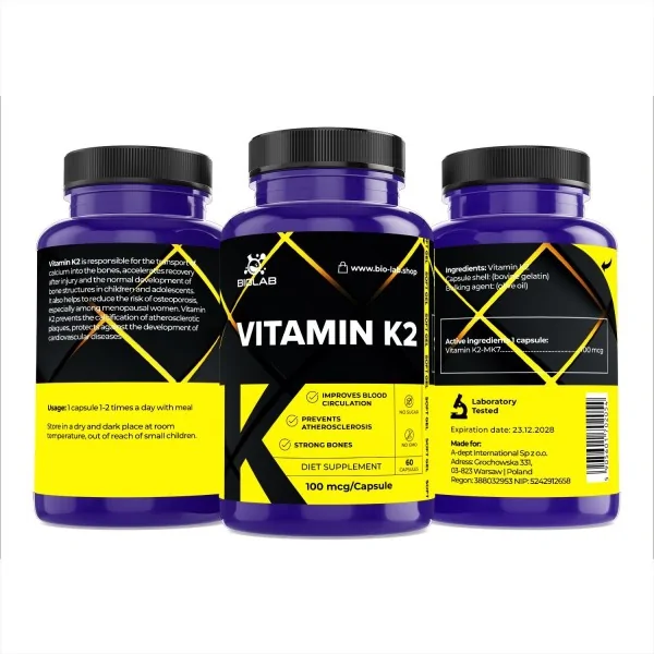 Vitamine K2 MK-7 100 mcg,...