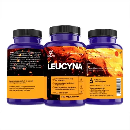 L-leicīns 500 mg, 60 kapsulas