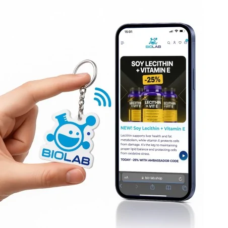 Sleutelhanger met BIOLAB-logo