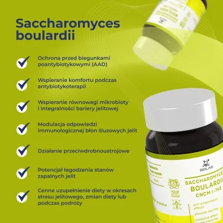 Saccharomyces boulardii 250 mg, kapsułki 60 szt.