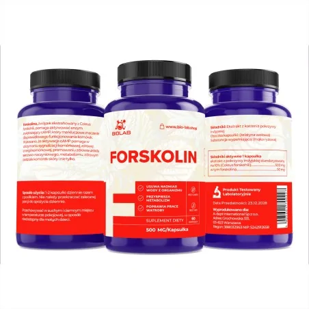 Forskolin, 10% standardisierter Extrakt 500 mg, 60 Kapseln