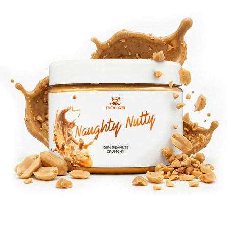 100% Földimogyoróvaj Smooth/Crunchy, NAUGHTY NUTTY, 500g